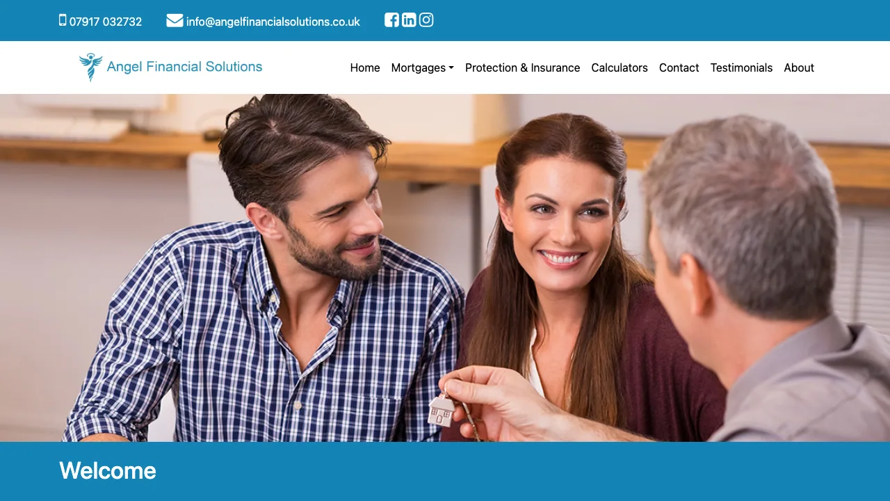 Angel Financial Solutions website preview