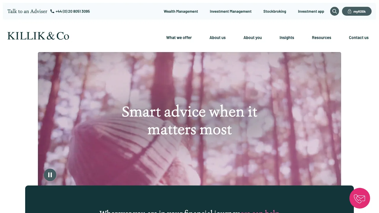 Killik & Co. - Operations website preview