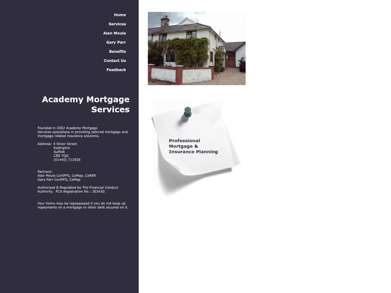 Academy Mortgage Services website preview