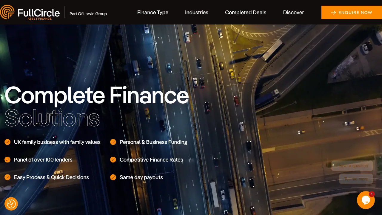 Full Circle Asset Finance Limited website preview