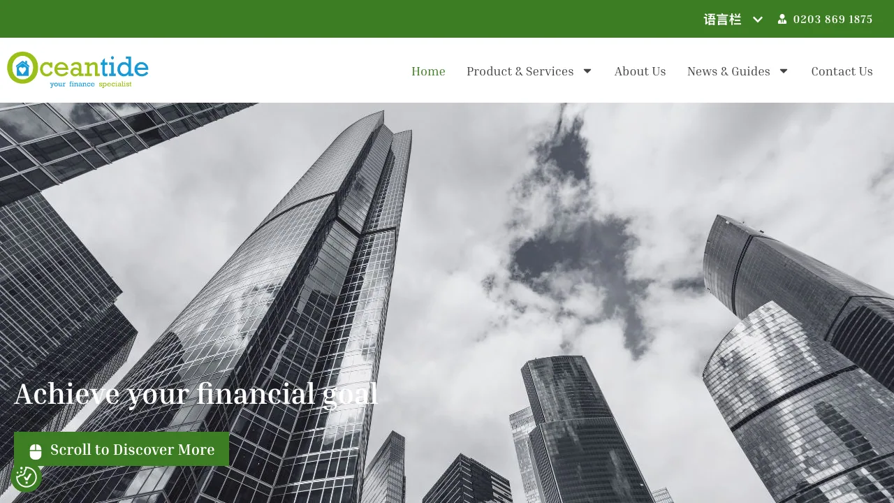 Ocean Tide (UK) Ltd website preview