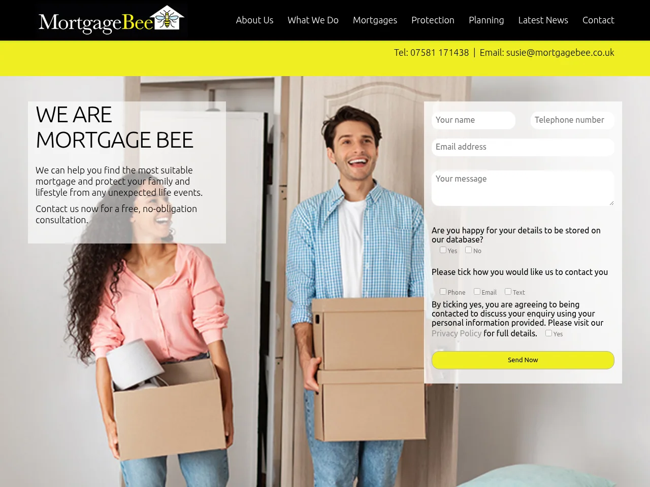 Mortgage Bee website preview