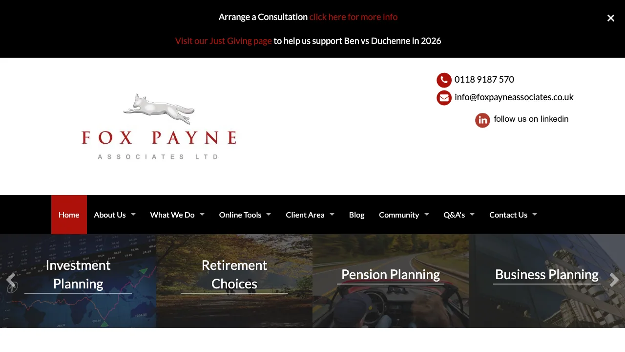 Fox Payne Associates Ltd website preview
