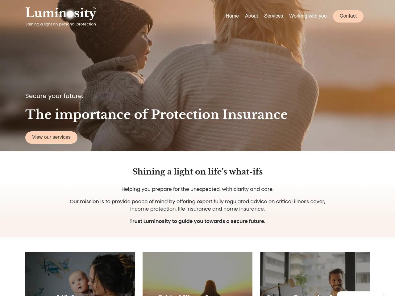 Luminosity website preview