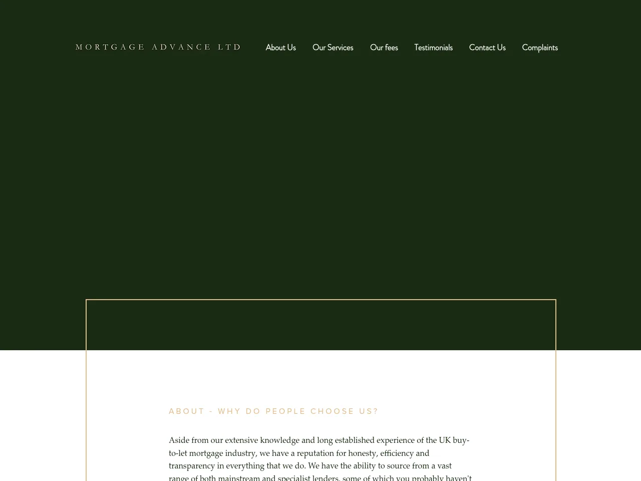 Mortgage Advance website preview