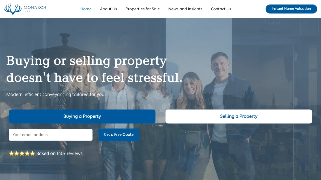 Monarch Legal website preview