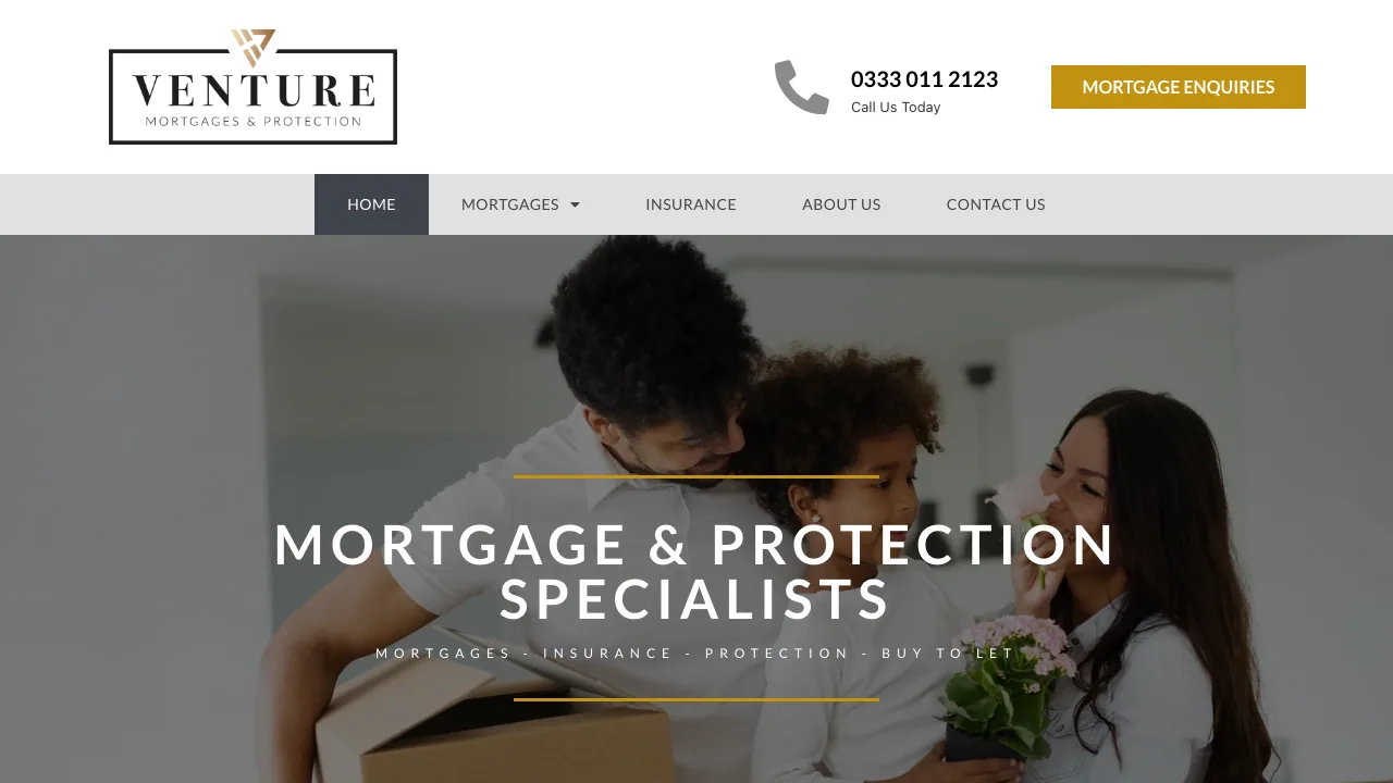 Venture Mortgages & Protection website preview
