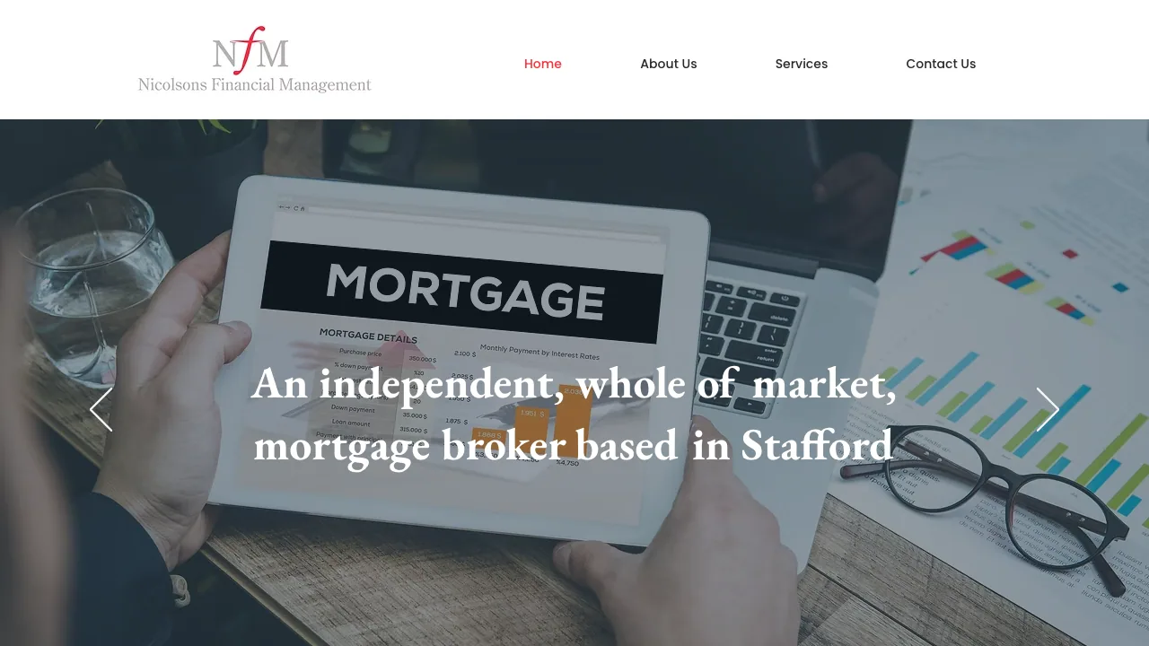 Nicolsons Financial Management website preview