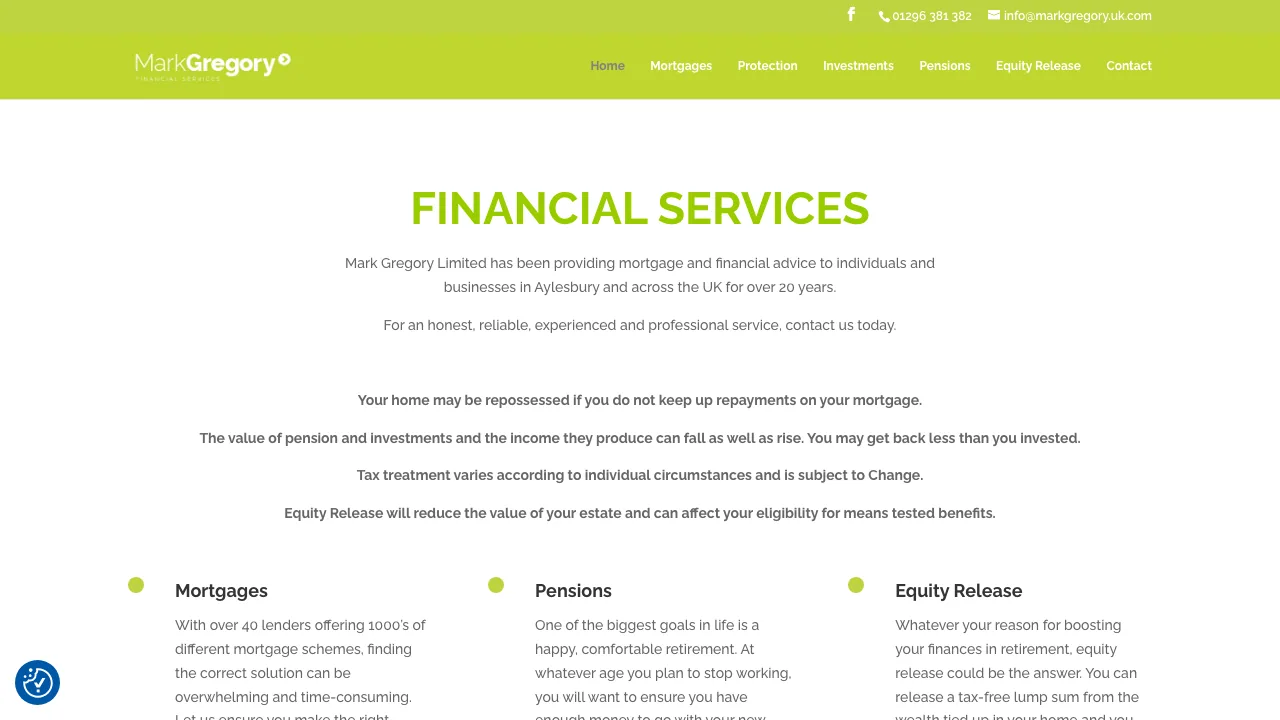 Mark Gregory Ltd website preview