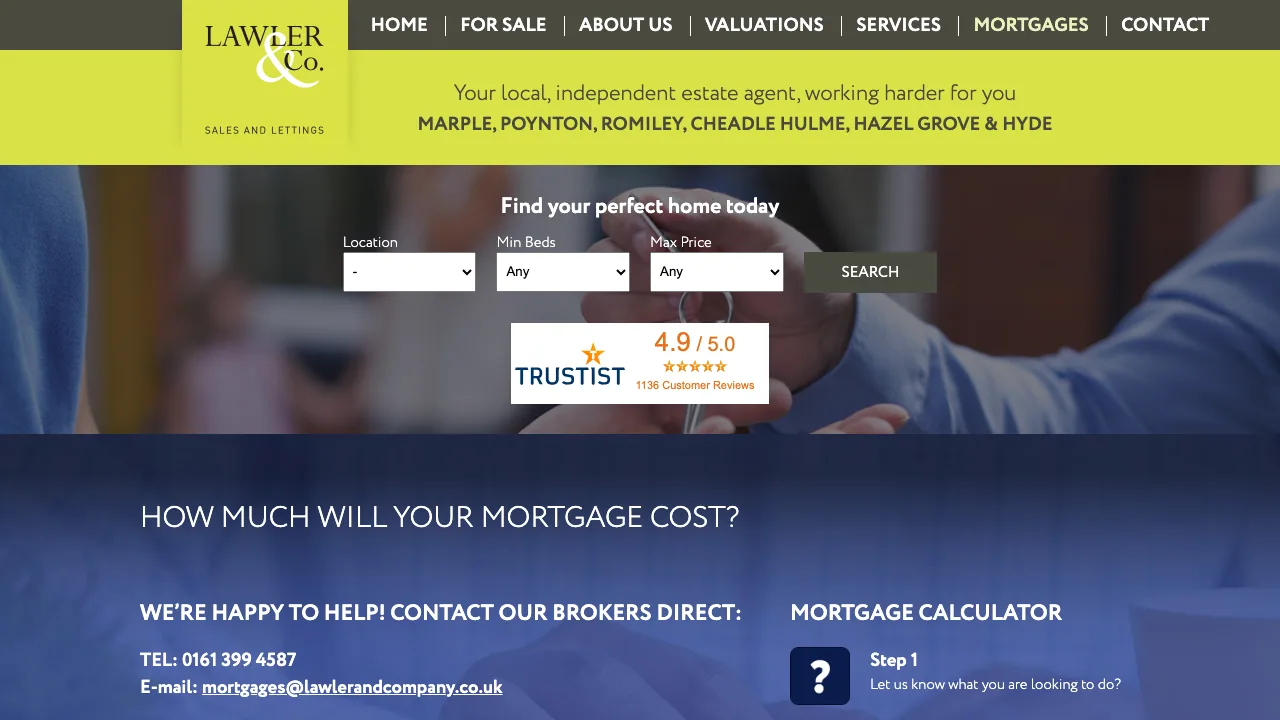 Lawler Mortgages website preview
