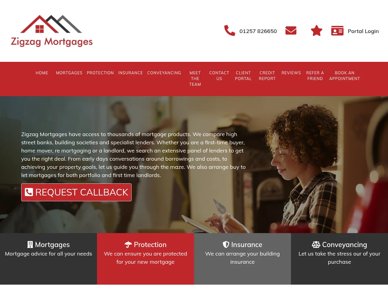 Zigzag Mortgages website preview