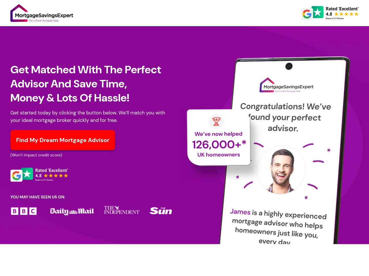 Mortgage Savings Expert website preview