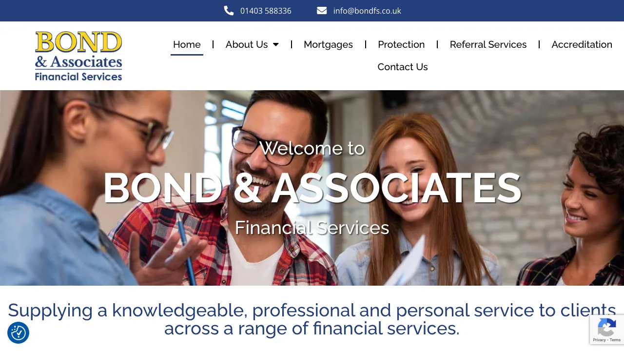 Bond & Associates Financial Services Ltd website preview