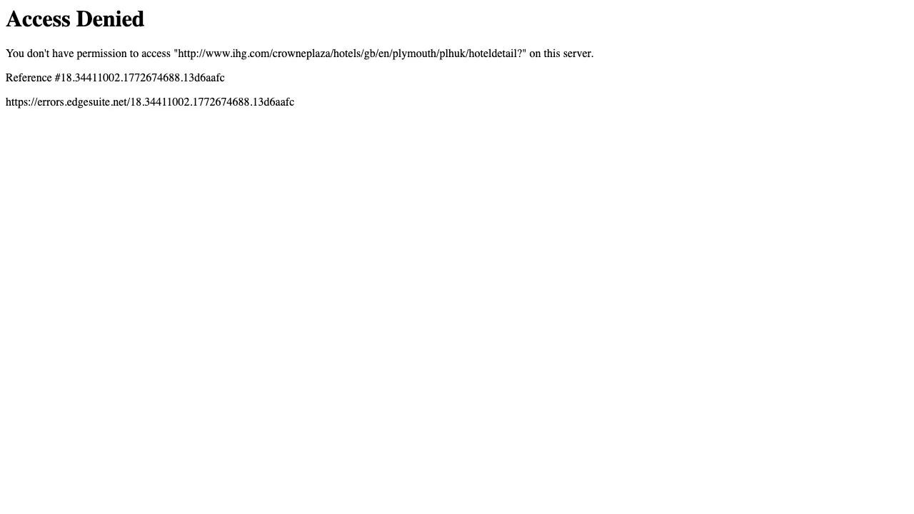 Crowne Plaza Plymouth by IHG website preview