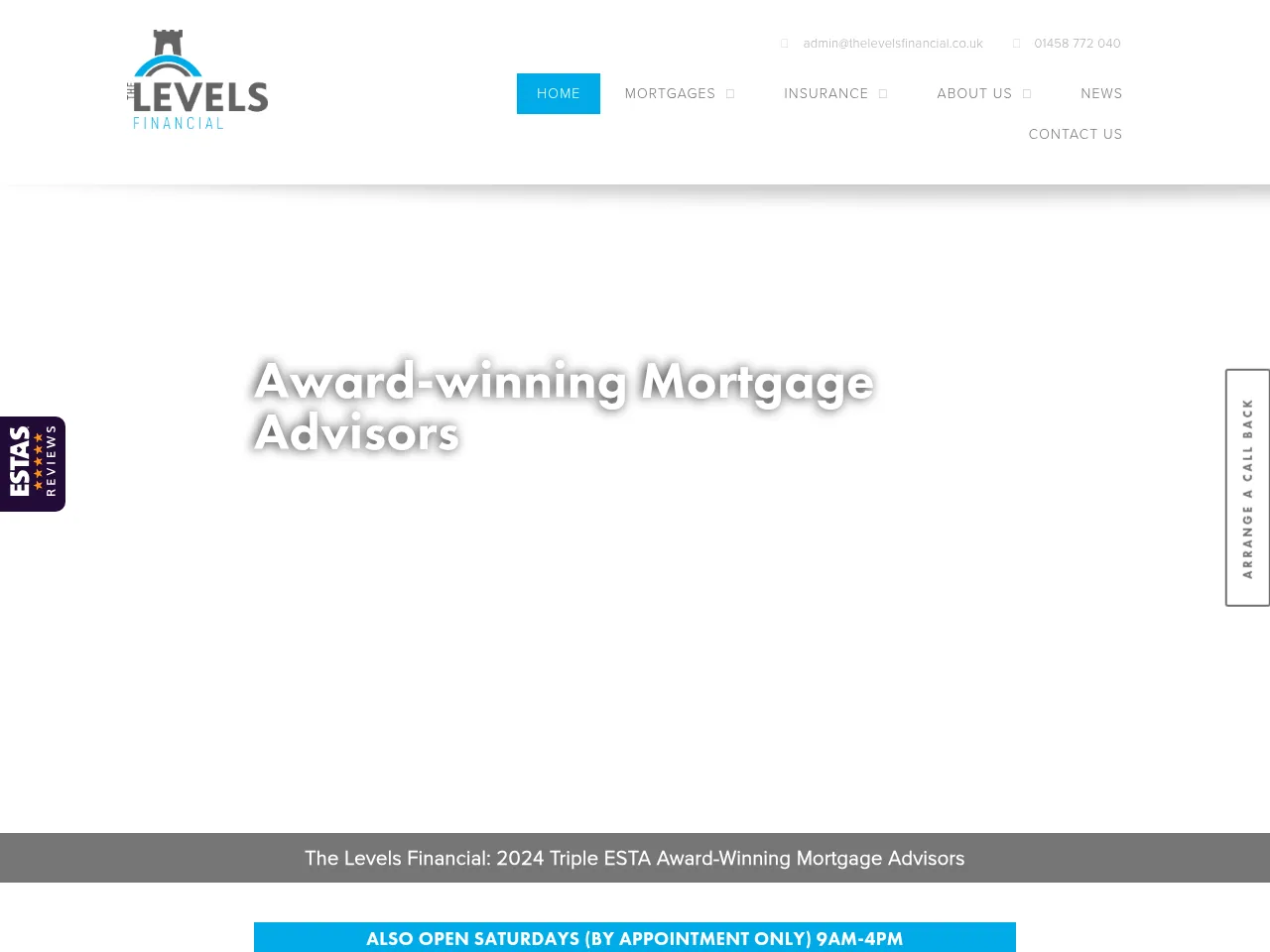 The Levels Financial website preview
