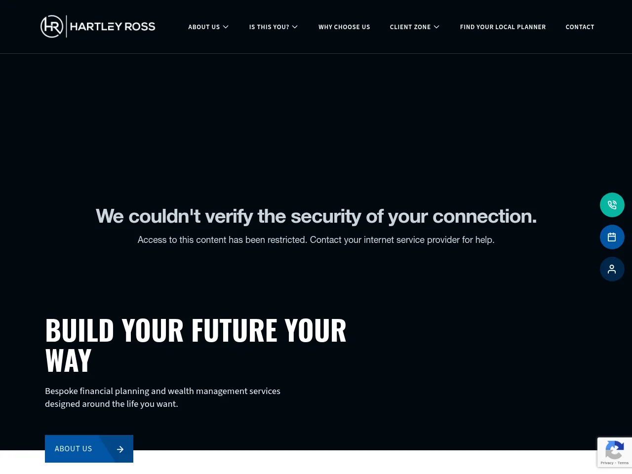 Hartley Ross website preview