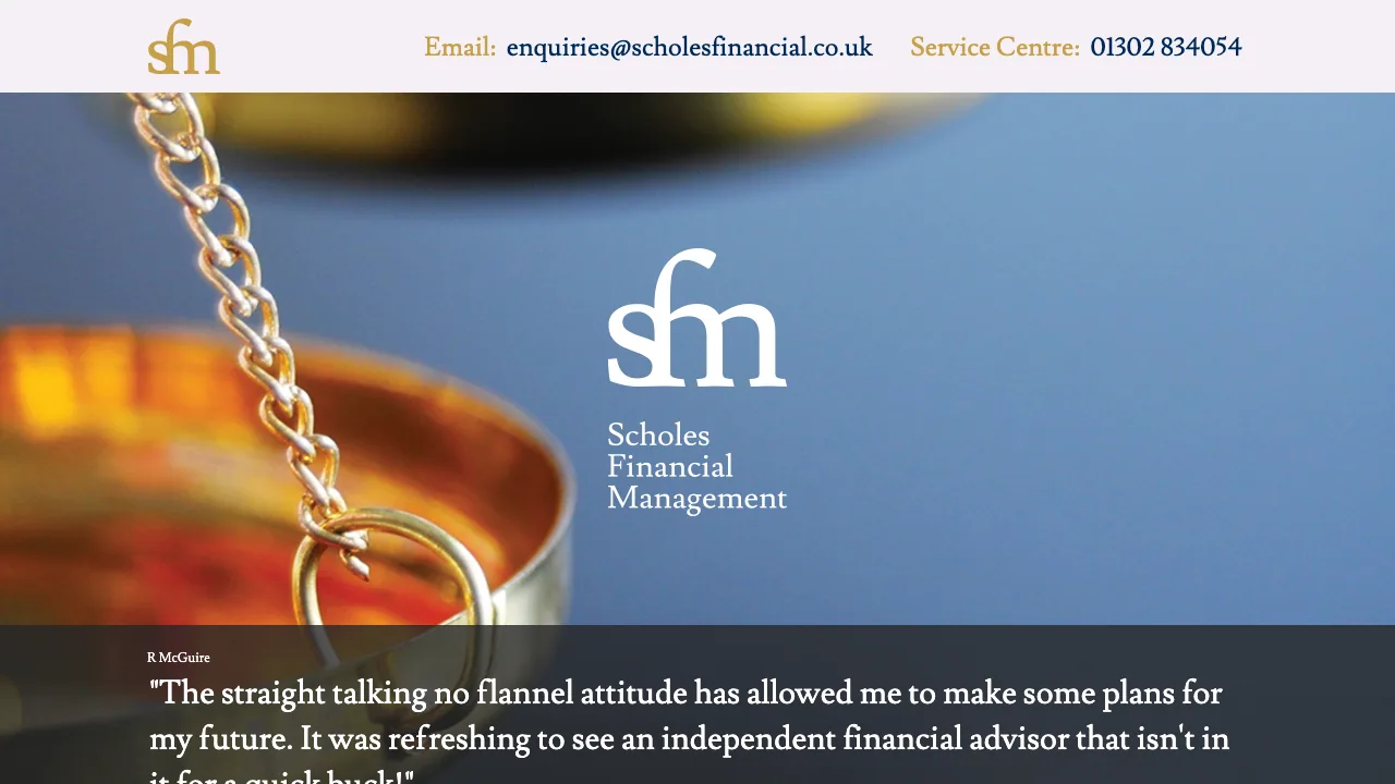 Scholes Financial Management website preview