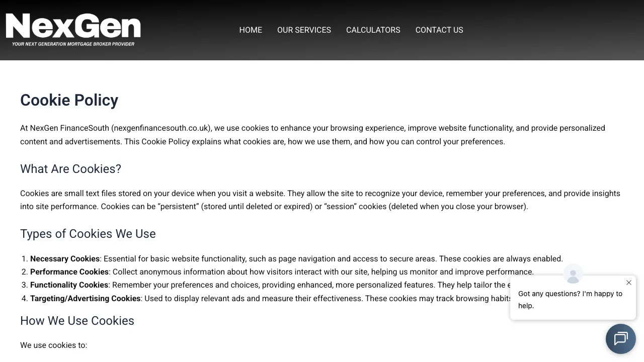 Nex Tiverton Mortgage Brokers website preview