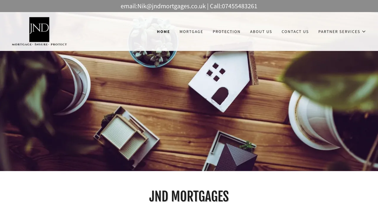 JND Mortagegs London website preview