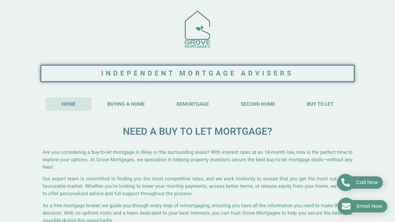 Grove Mortgages website preview