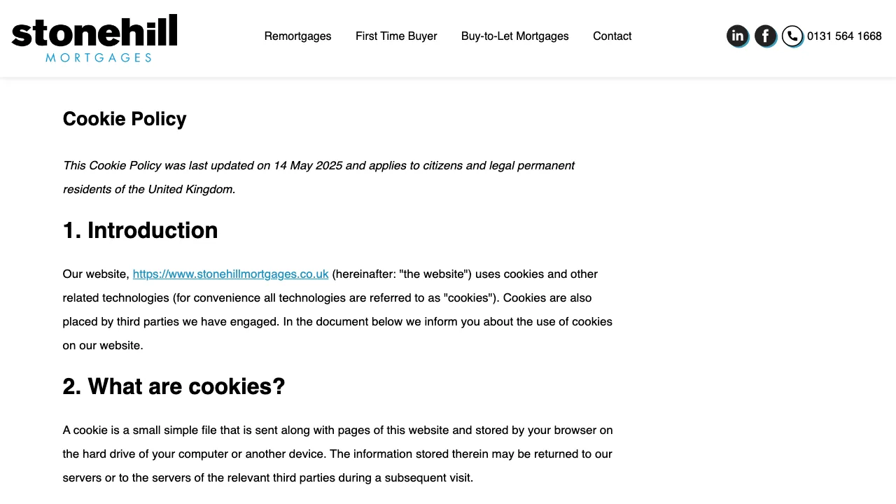 Stonehill Mortgages Ltd. website preview