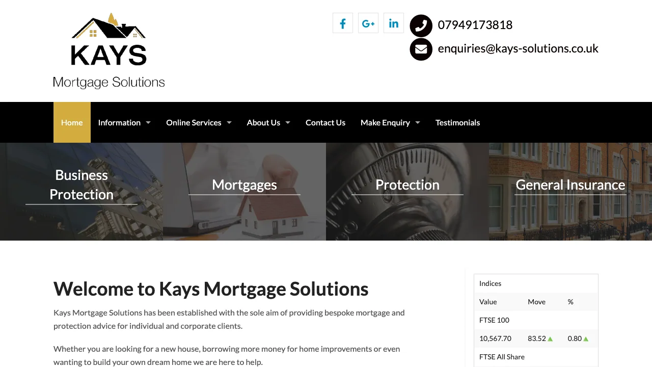 Kays Mortgage Solutions website preview