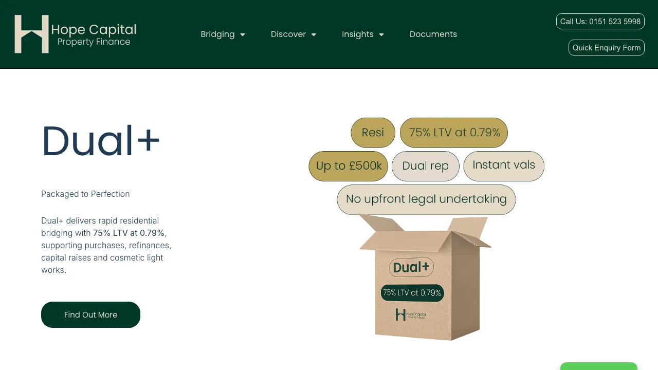 Hope Capital Property Finance website preview