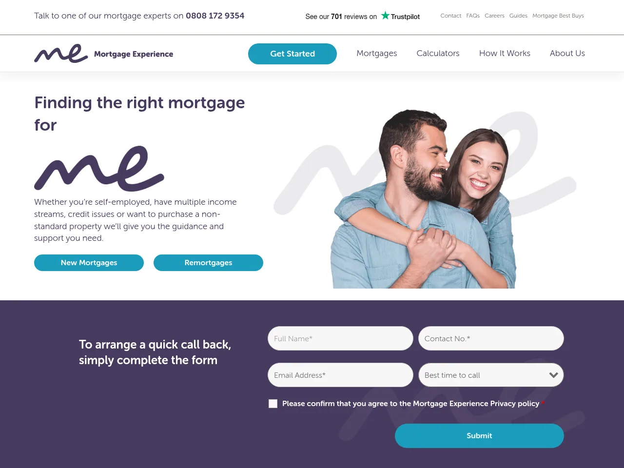 Mortgage Experience website preview