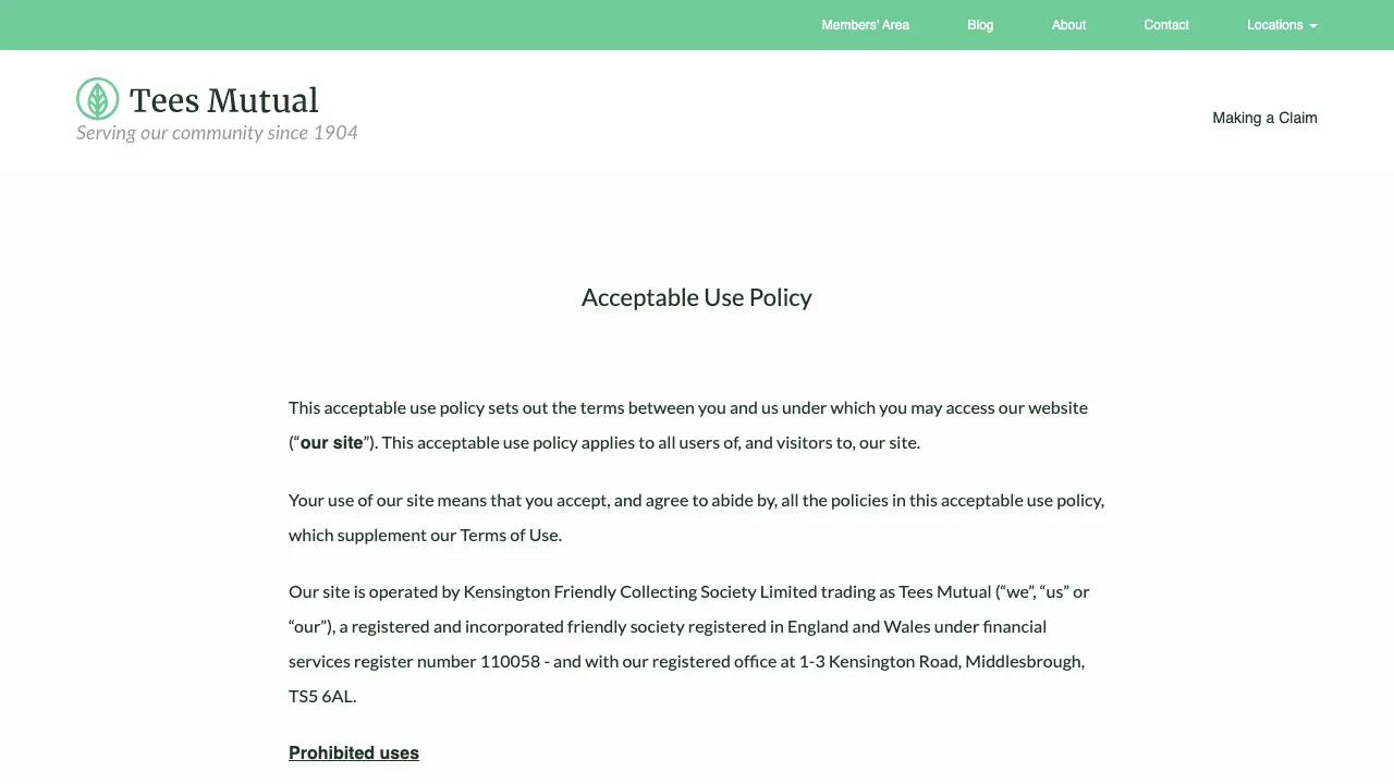 Tees Mutual website preview