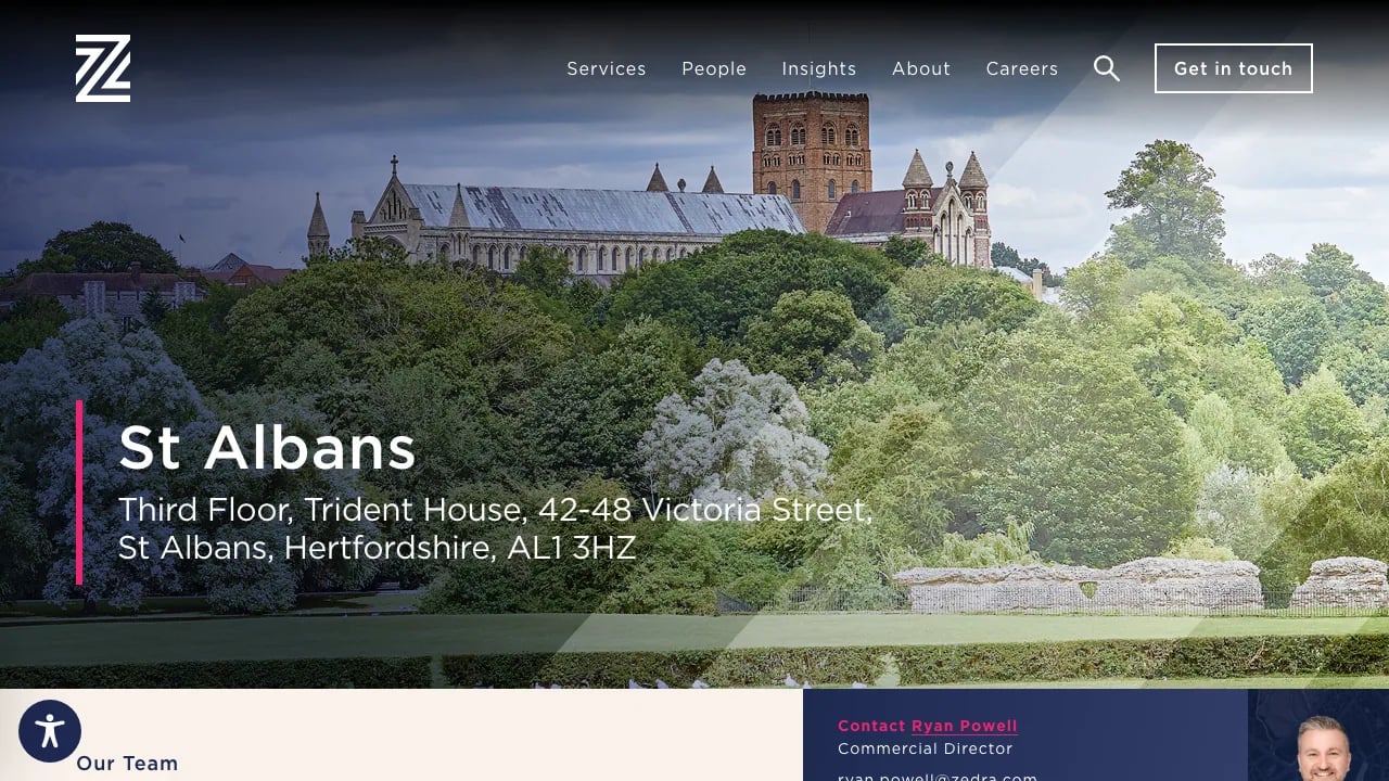 ZEDRA St Albans website preview