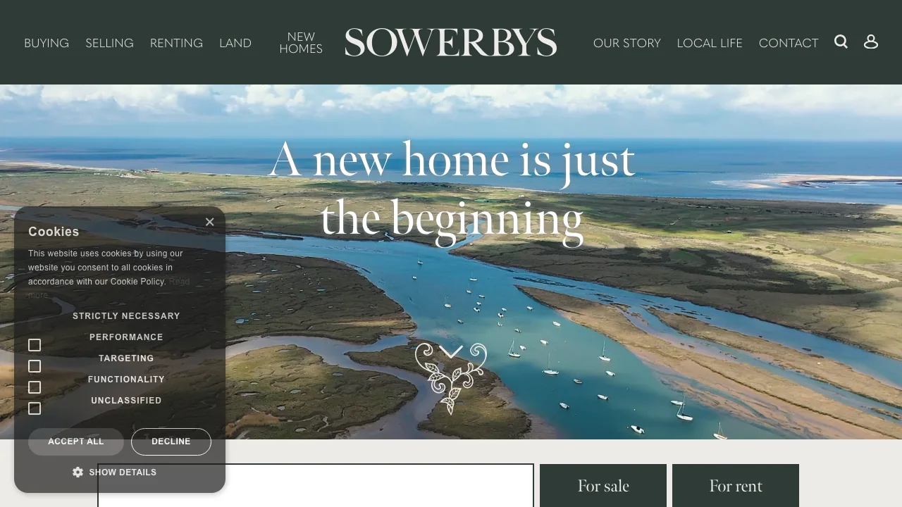Sowerbys - Norwich website preview