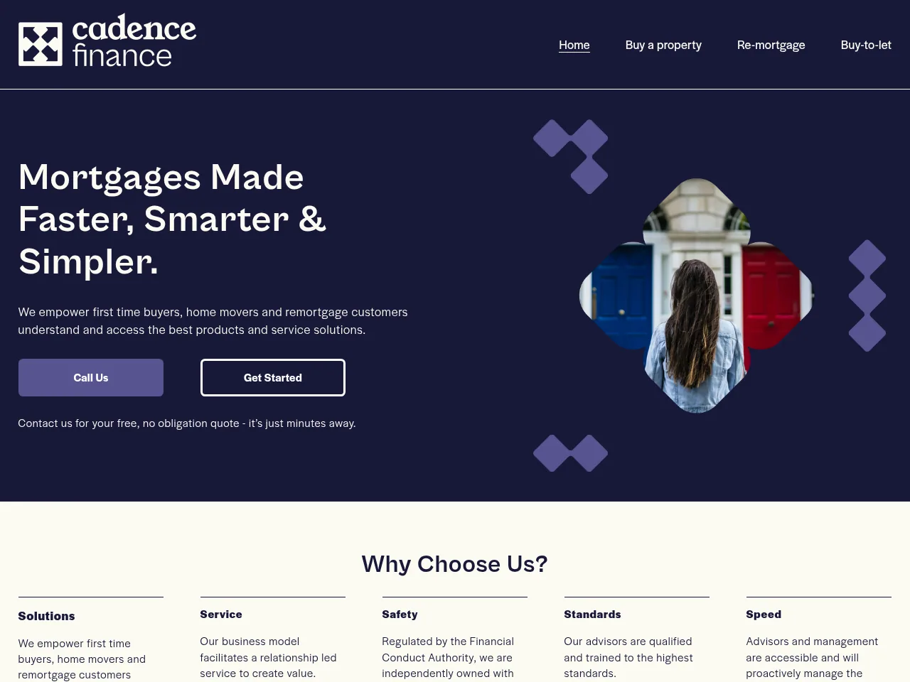 Cadence Finance website preview