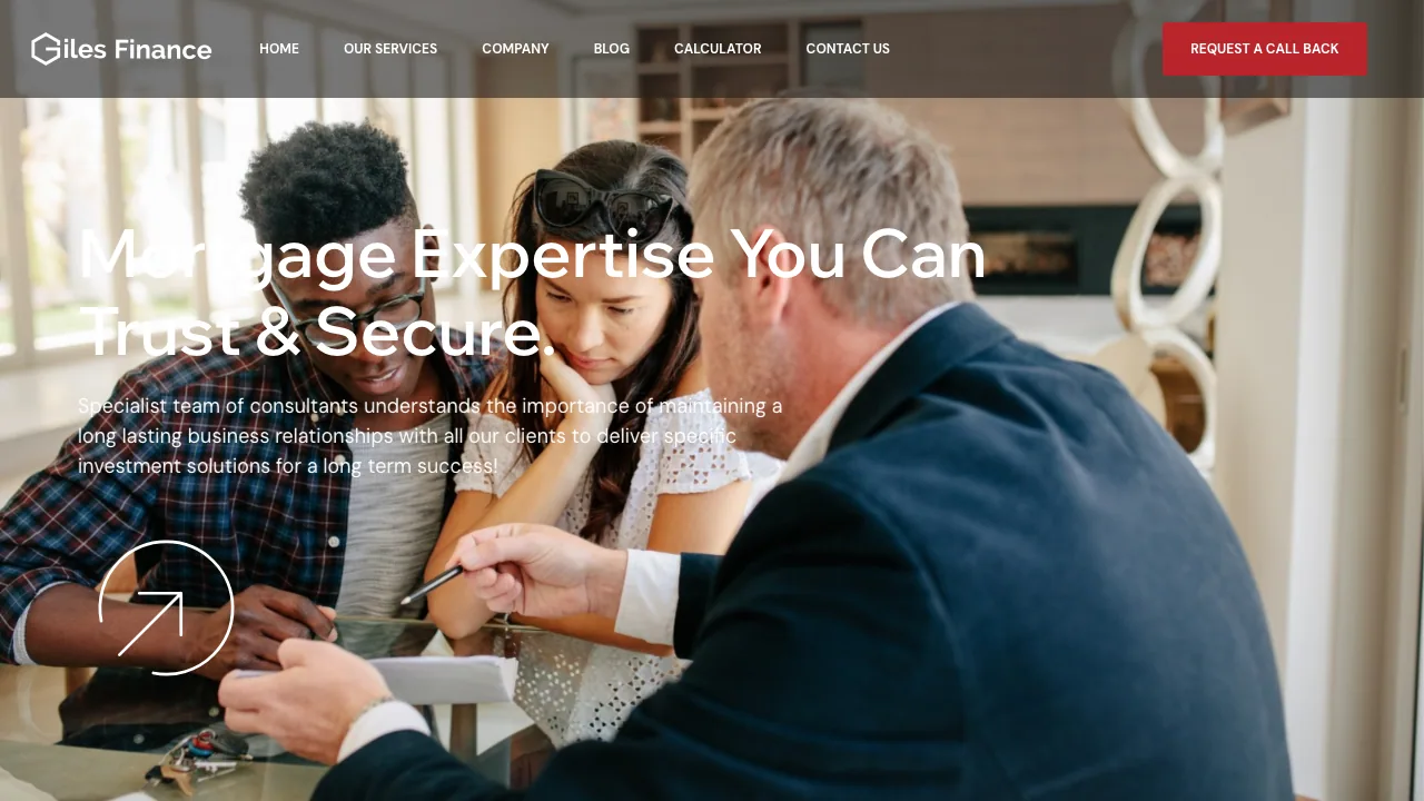 Giles Finance website preview