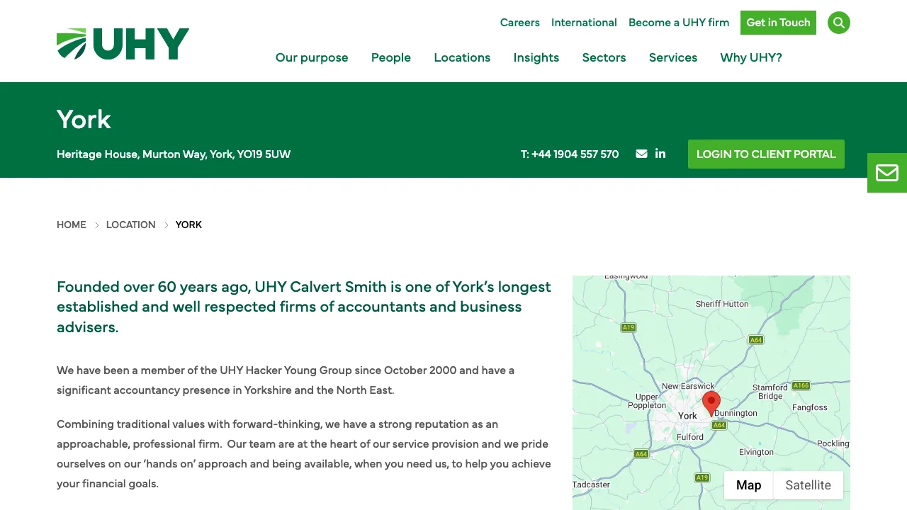 UHY Calvert Smith website preview