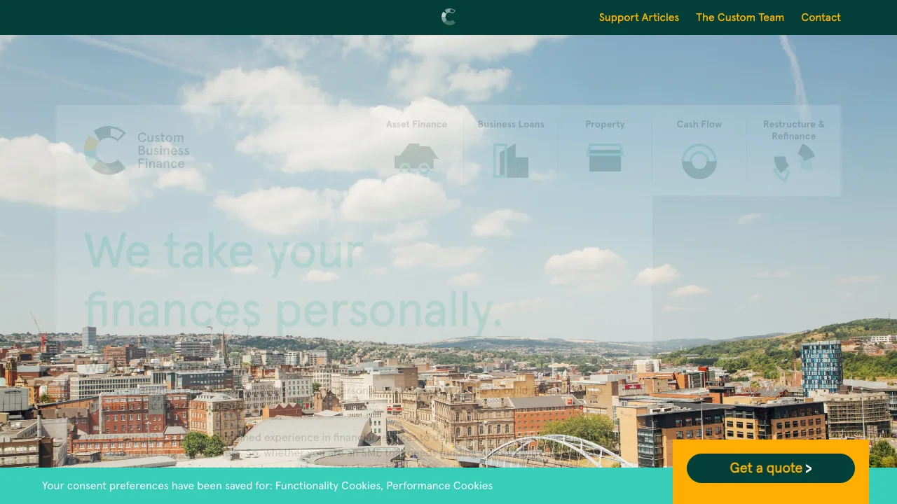 Custom Business Finance Ltd website preview