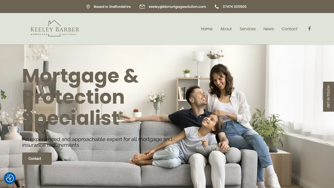 Keeley Barber Mortgage Solutions website preview