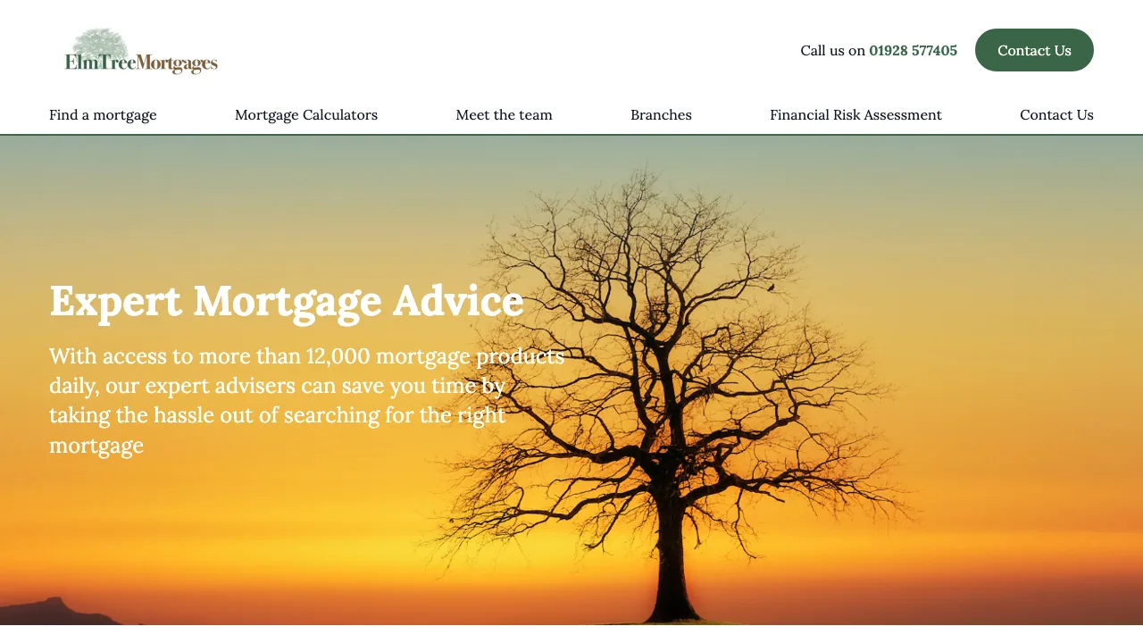 Elm Tree Mortgages website preview