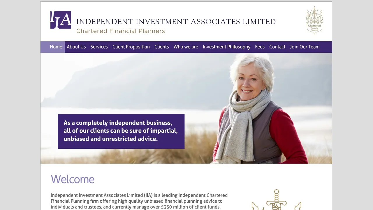 Independent Investment Associates Ltd website preview