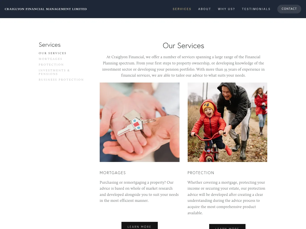 Craiglyon Financial website preview