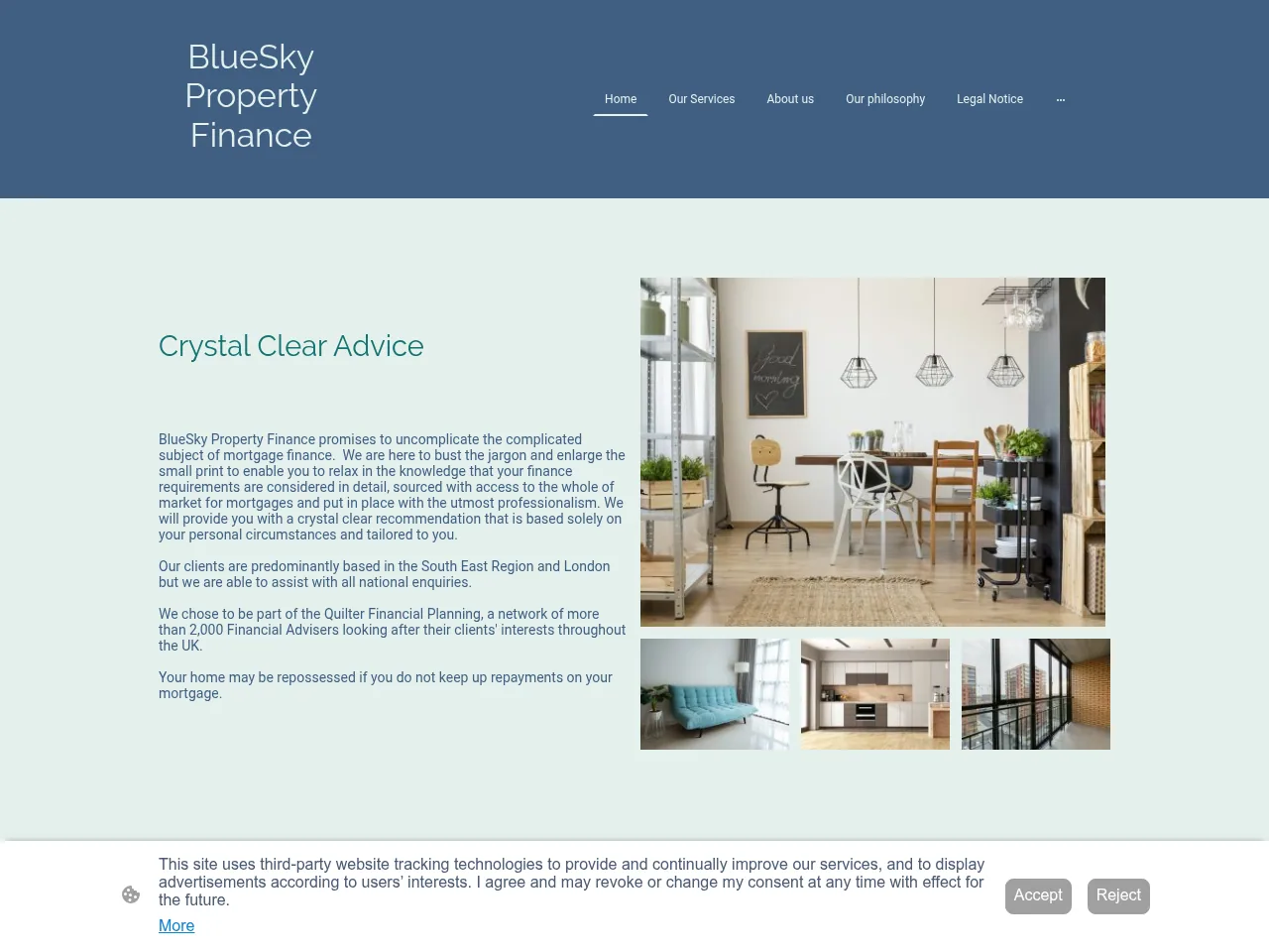 BlueSky Property Finance website preview