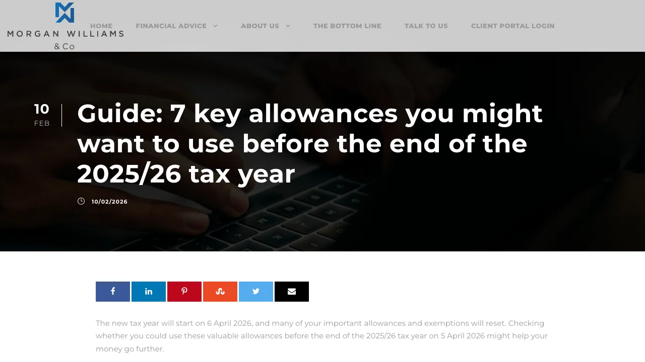 Morgan Williams & Co website preview