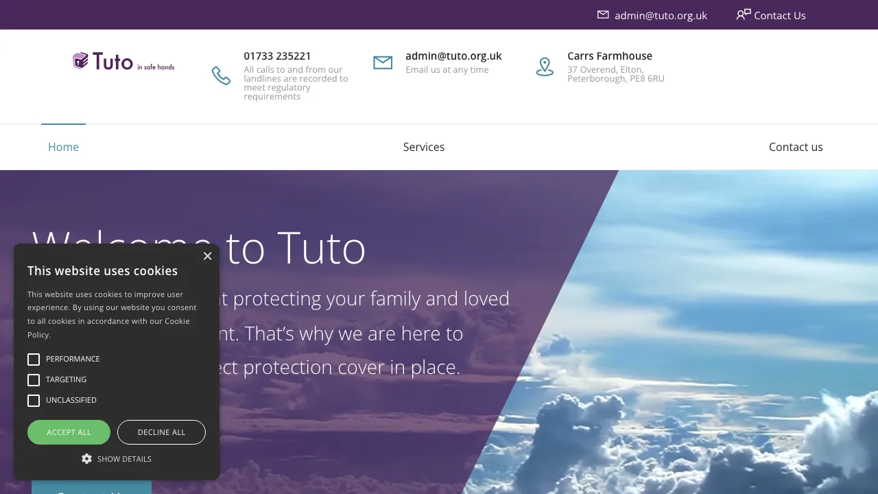 Tuto Money Limited website preview