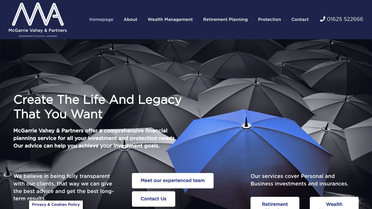 McGarrie Vahey & Partners website preview