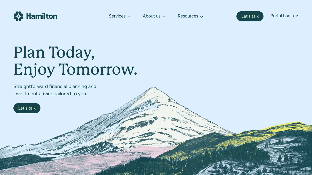 Hamilton - Financial Advisor Edinburgh website preview