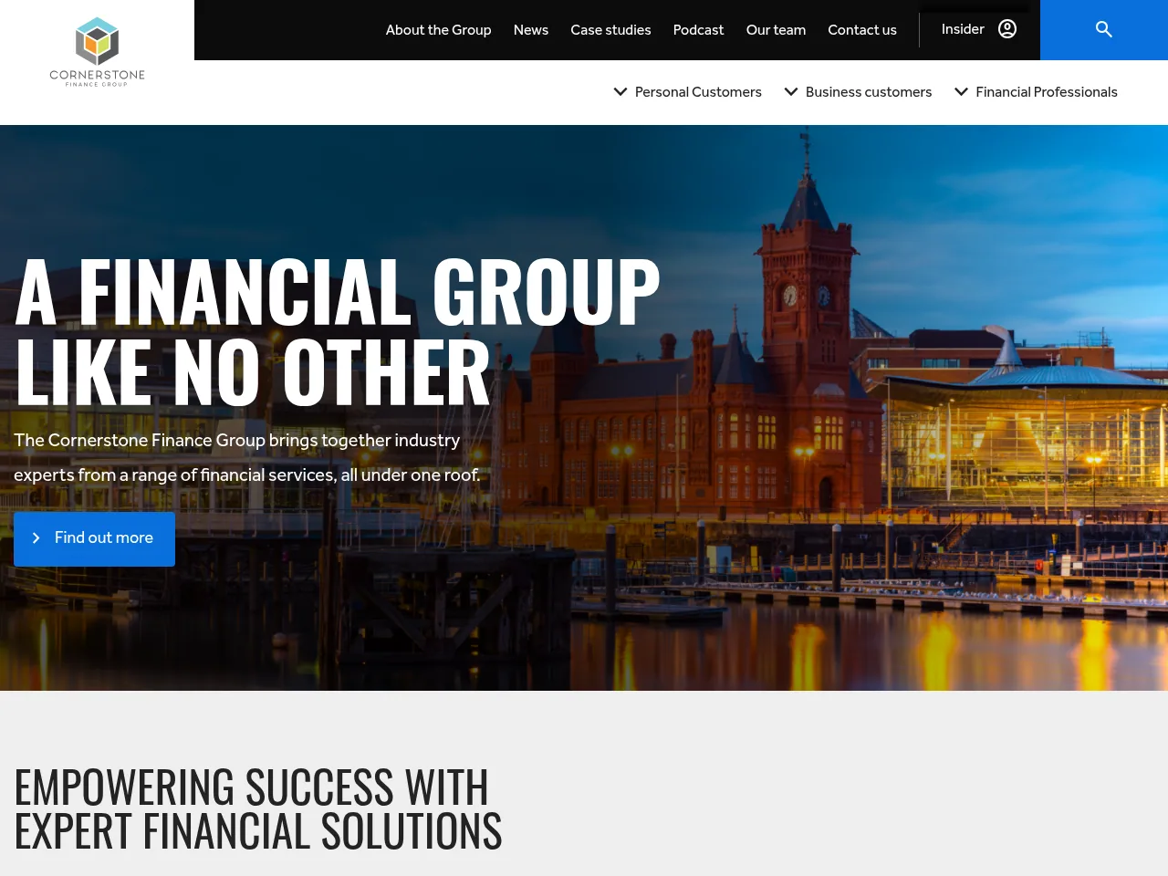The Cornerstone Finance Group website preview