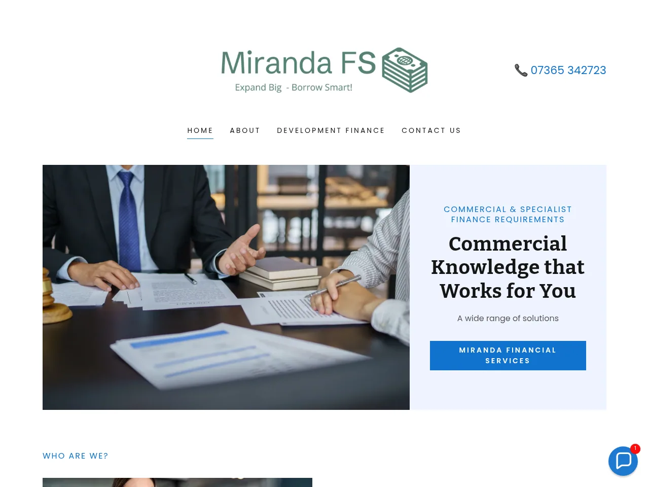 Miranda Financial Services website preview