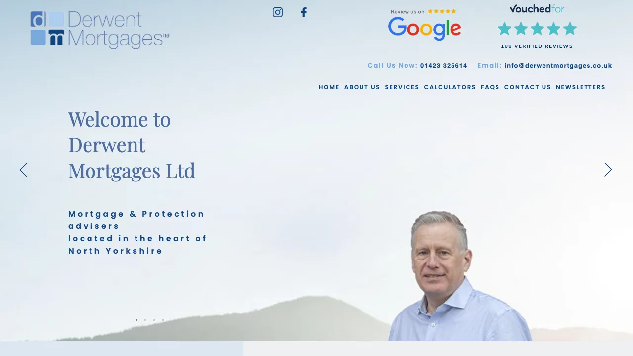 Derwent Mortgages Ltd website preview
