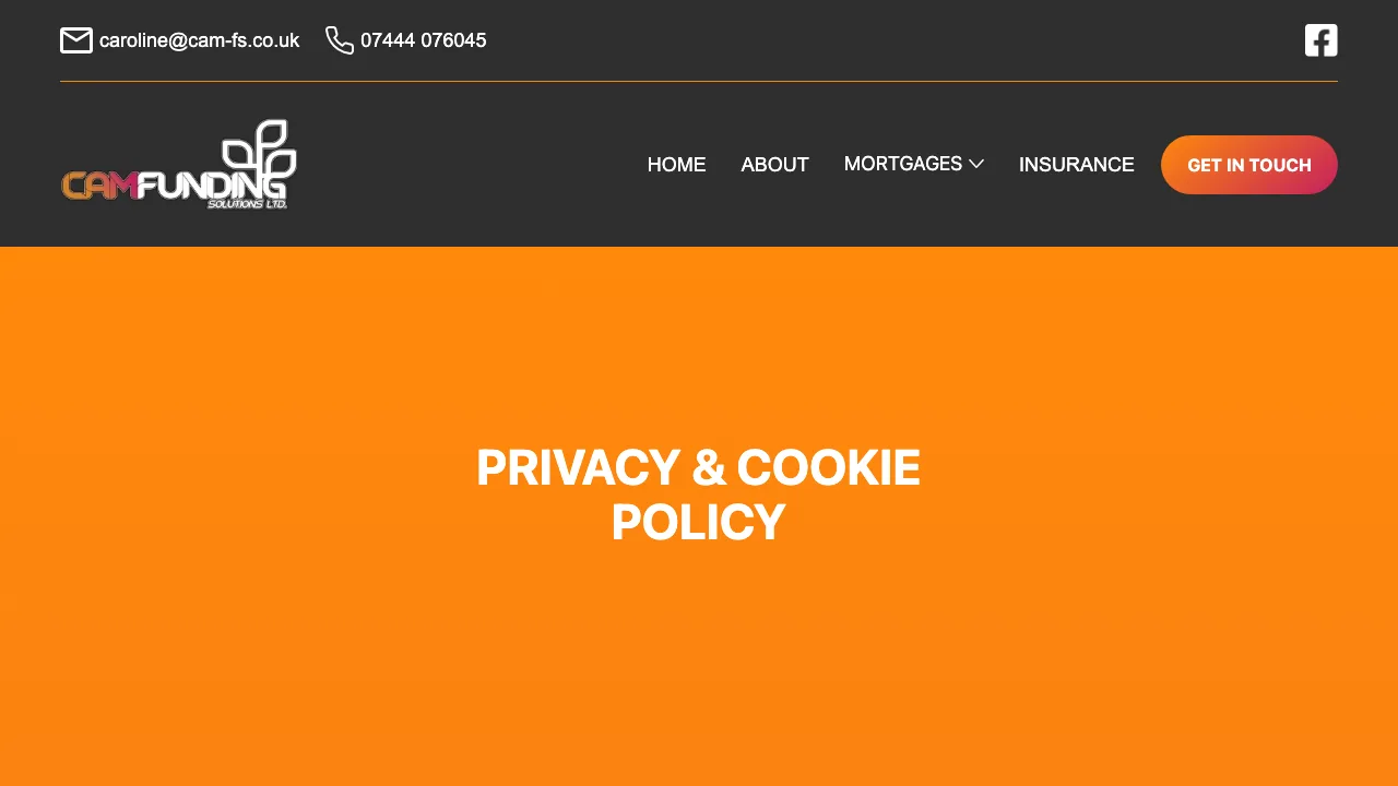 CAM Funding Solutions Ltd. website preview