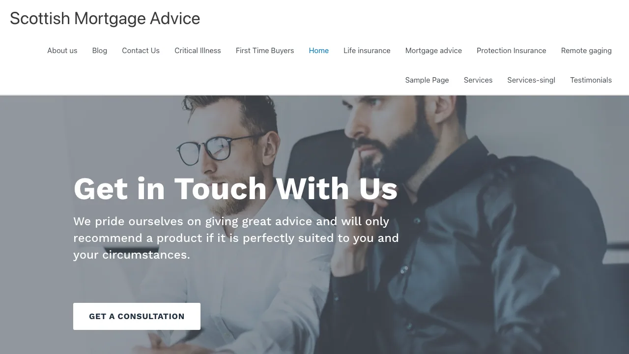 Scottish Mortgage Advice website preview