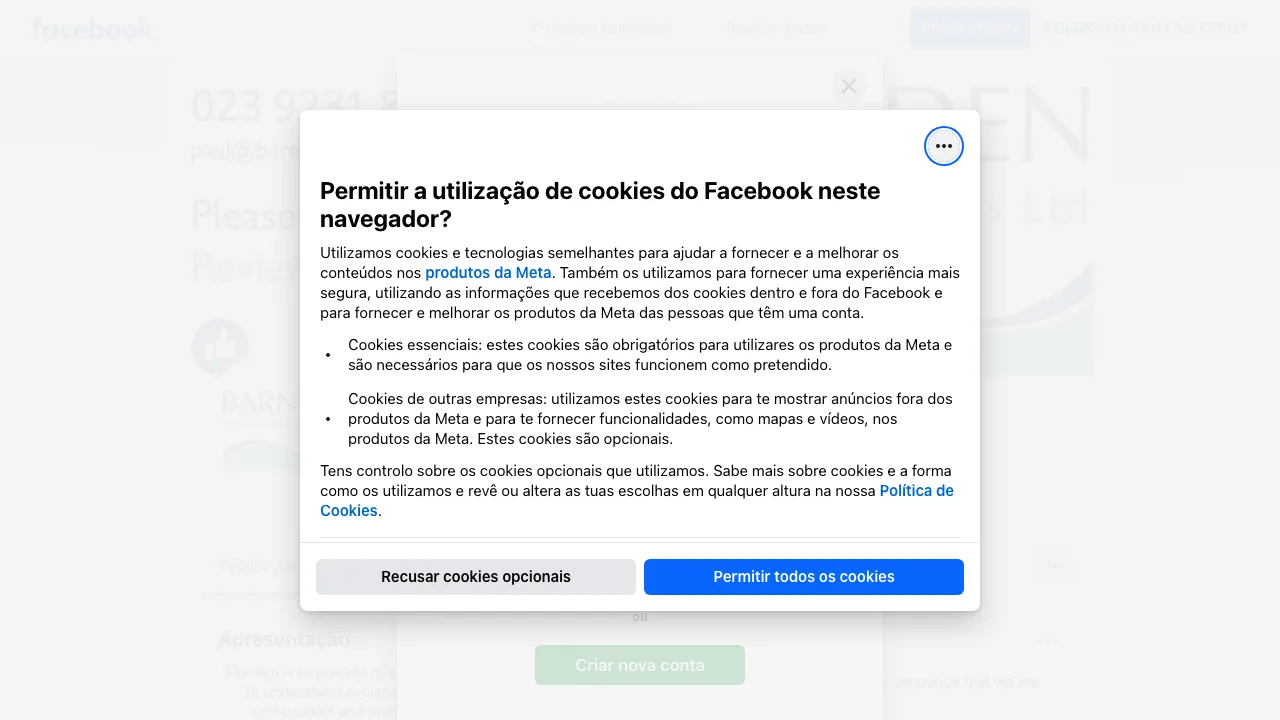 Barnden Financial Services website preview